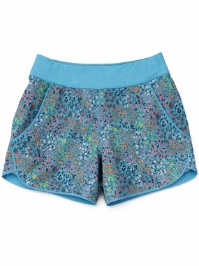 Floral Athletic Running Shorts Blue Lightweight Women’s Size Small 4.5” Inseam